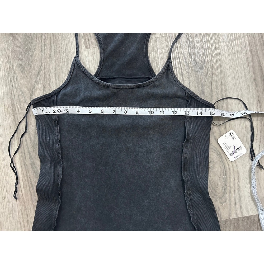 FP Movement Womens Hot Shot Maxi Dress Cotton Blend S Black Acid Wash Sleeveless - Picture 3 of 6